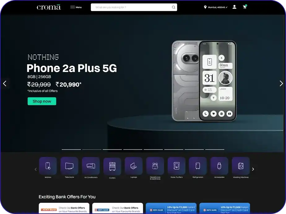 e-commerce development for croma by hoffstee