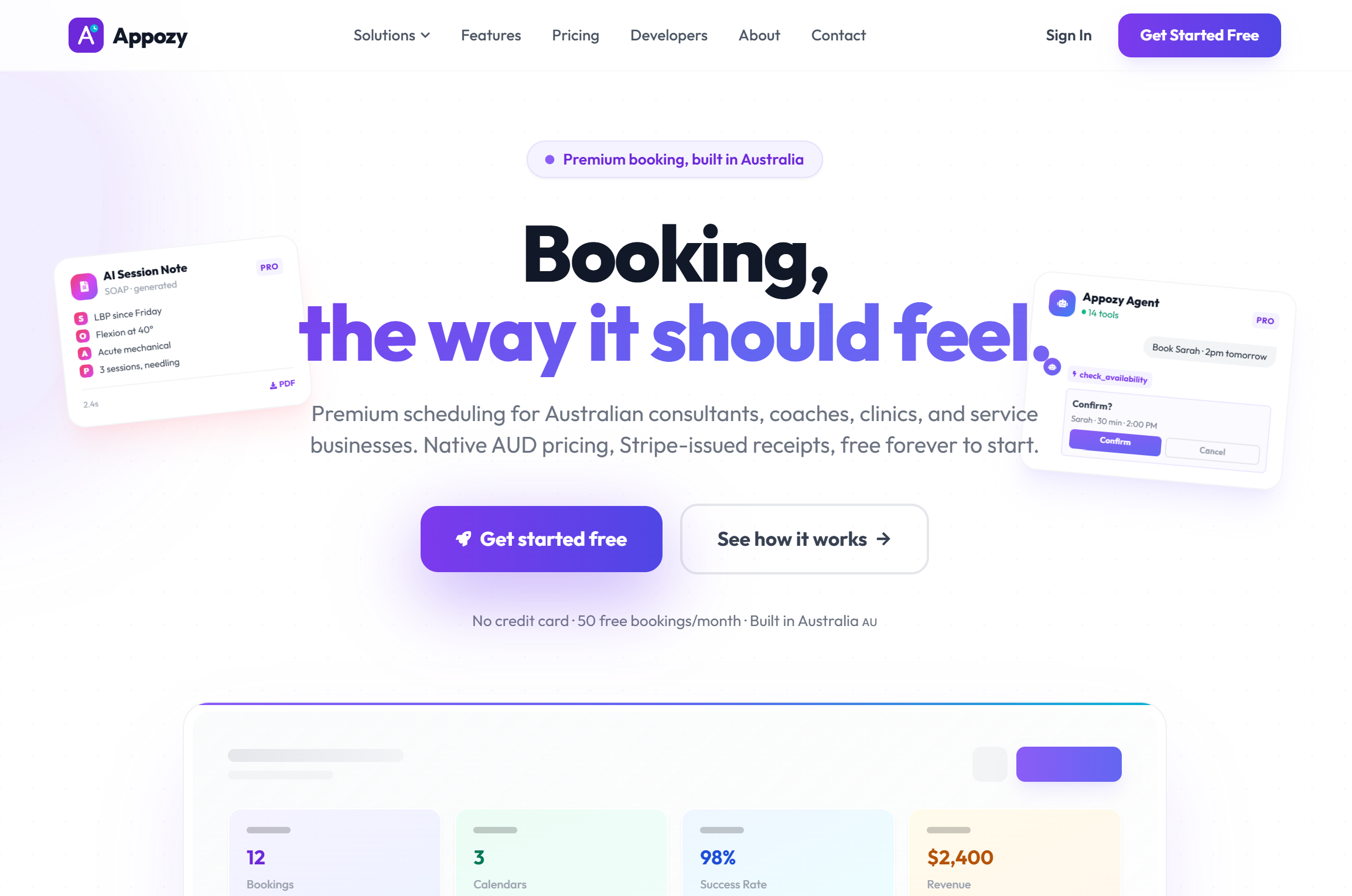 Appozy booking platform screenshot