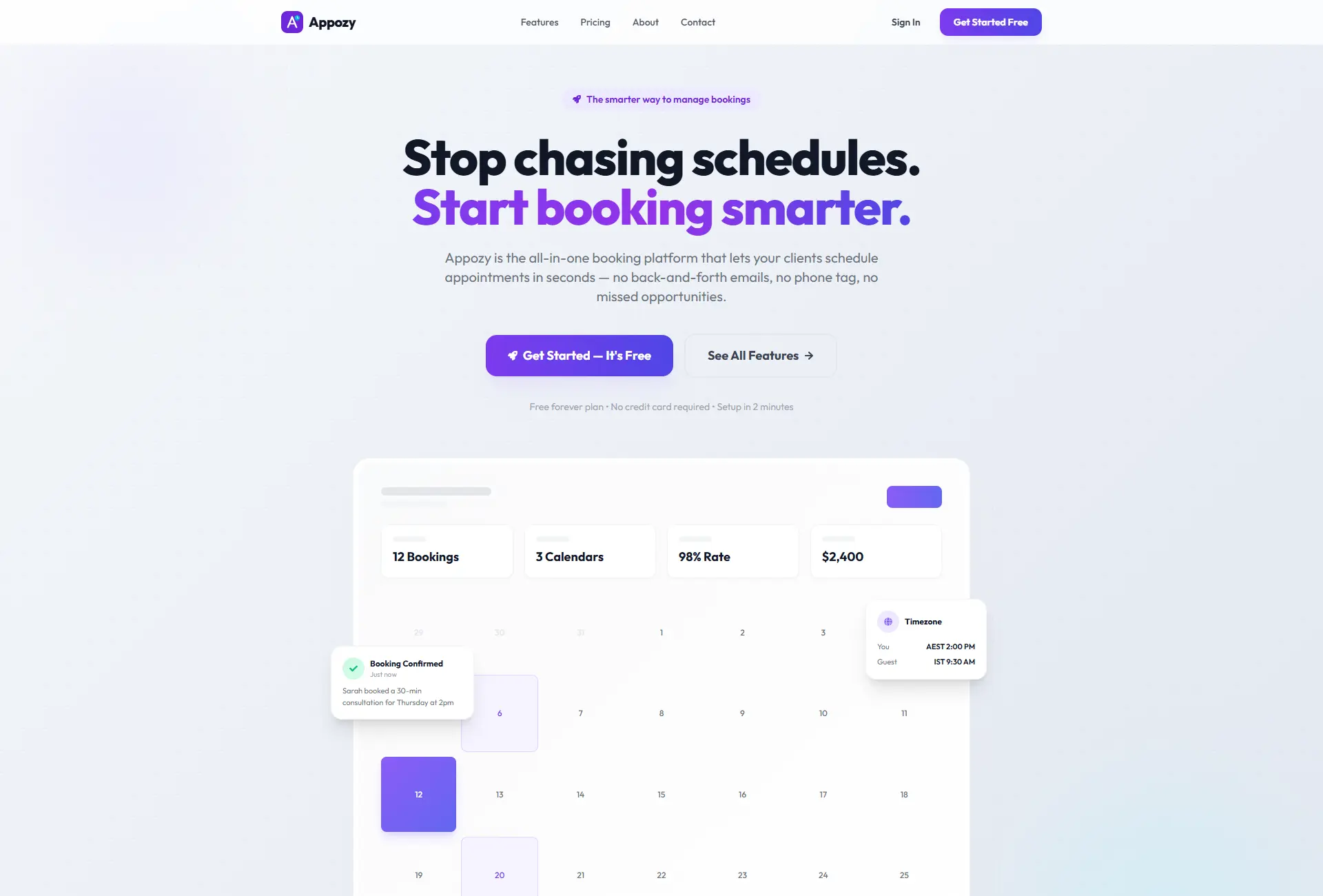 Appozy booking software dashboard by Hoffstee